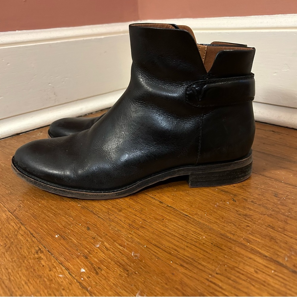 Franco Sarto Lara Black Leather Bootie - 9.5